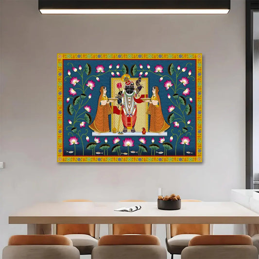 YF Beautiful Shreenathji Pichwai Canvas Painting