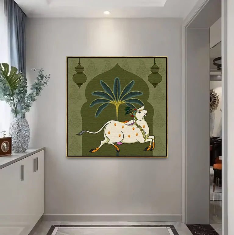 YF Traditional Ethnic Pichwai Cow Painting