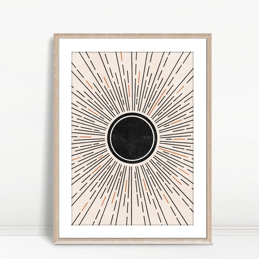 YF Radiating Black Circle Centerpiece