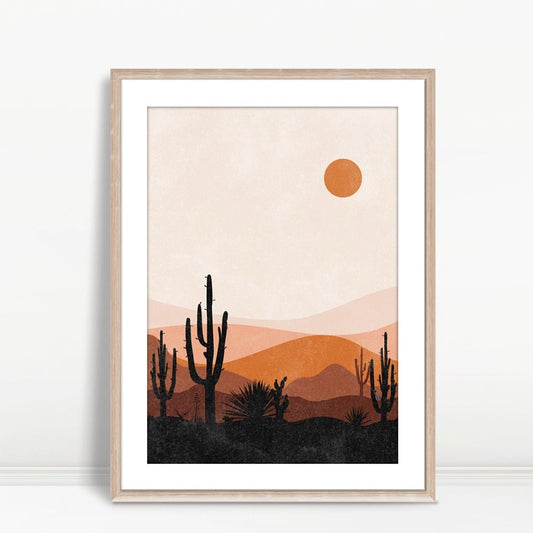 YF Desert Scene with Orange Sun