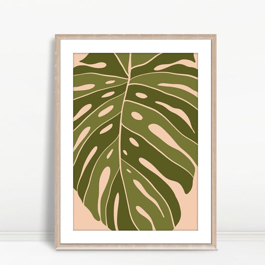 YF Single Leaf with Pink Background