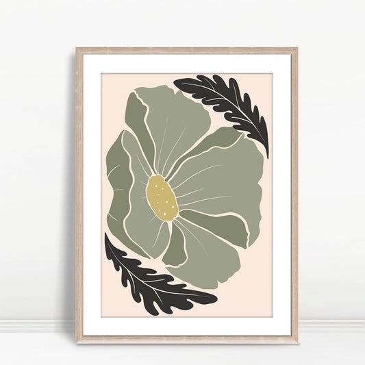 YF Single Olive Green Flower Bloom