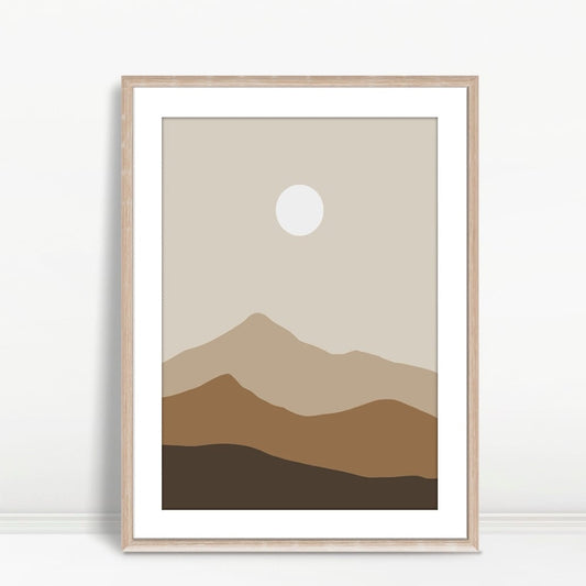 YF Minimal Desert Sunrise Boho Landscape