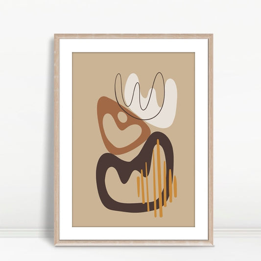 YF Modern Boho Shapes Abstract Harmony