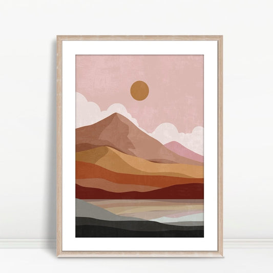 YF Sunset Over Mountains Boho Dreamscape