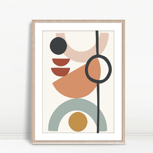 YF Muted Geometric Harmony Abstract