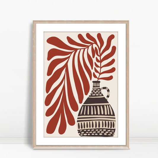 YF Retro Mustard Boho Wildflower Art