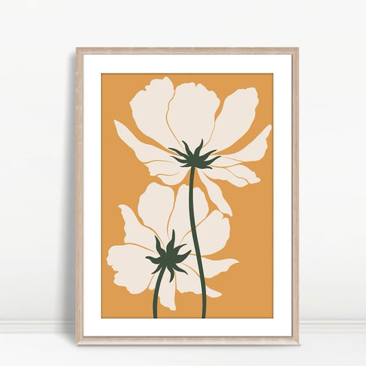 YF Cream Blooms on Mustard Boho