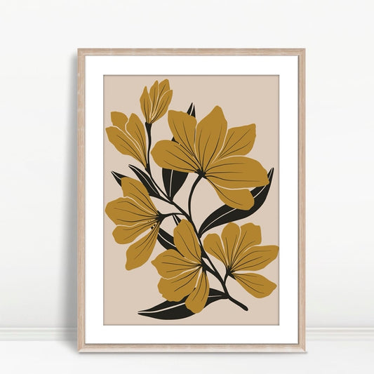 YF Golden Florals on Retro Boho