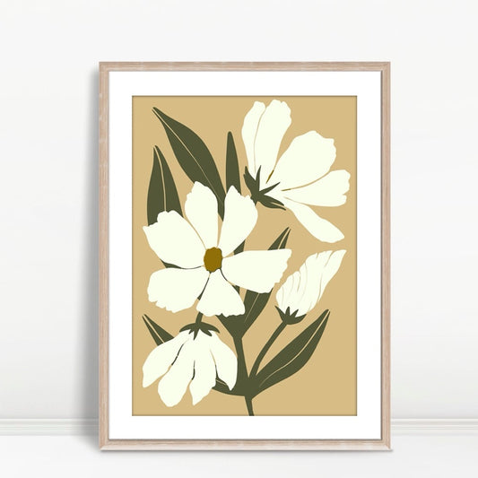 YF Cream Flowers and Buds Boho