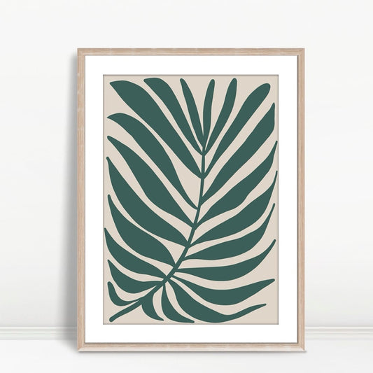 YF Teal Monstera Palm Leaf Boho