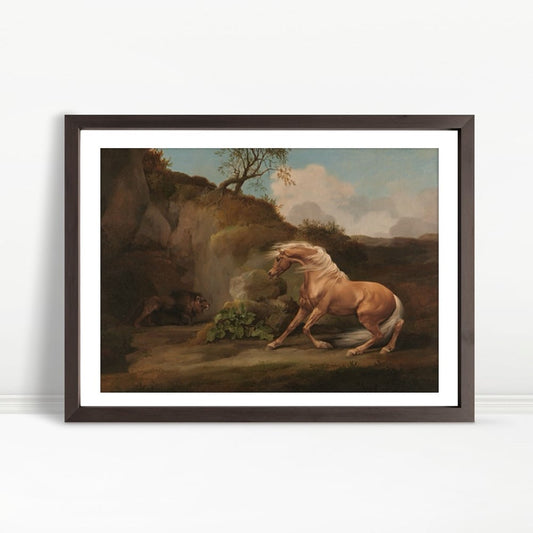 YF Horse Frightened by a Lion by George Stubbs