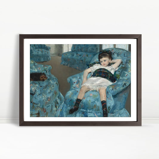 YF Little Girl in a Blue Armchair (1878)