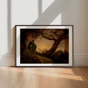YF Two Men Contemplating the Moon by Caspar David Friedrich