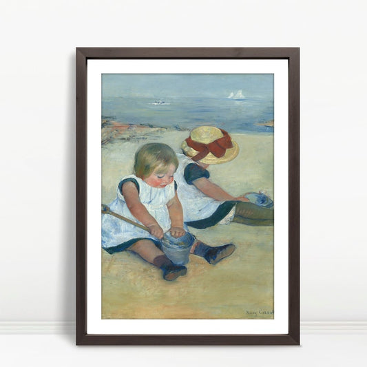 YF Children Playing On Sunlit Seashore