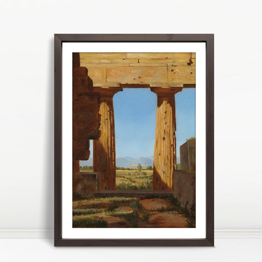 YF Columns of the Temple of Neptune at Paestum by Constantin Hansen
