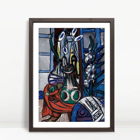 YF Blue Window Still Life With Flowers
