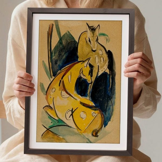 YF Playful Deer in Expressive Strokes