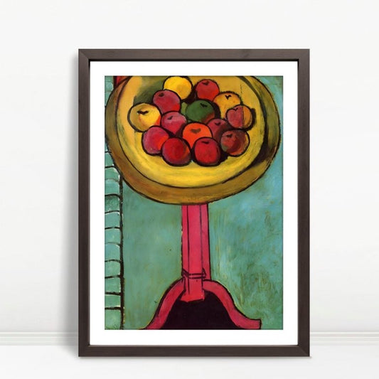 YF Fruit Bowl on Crimson Pedestal