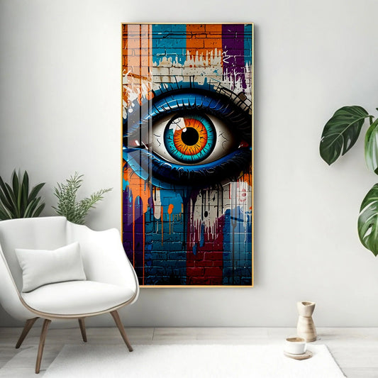 Abstract Painting Eye Premium Acrylic Vertical Wall Art