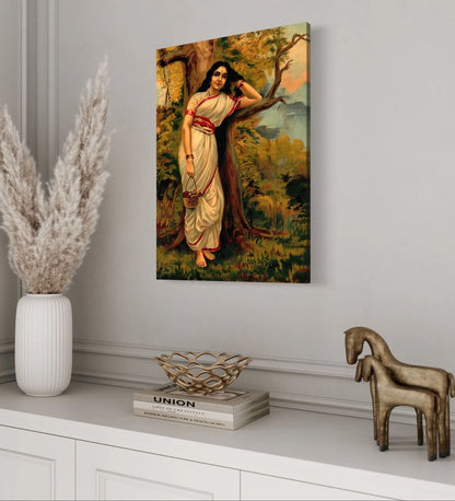 Ahalya By Raja Ravi Varma Famous Canvas Painting