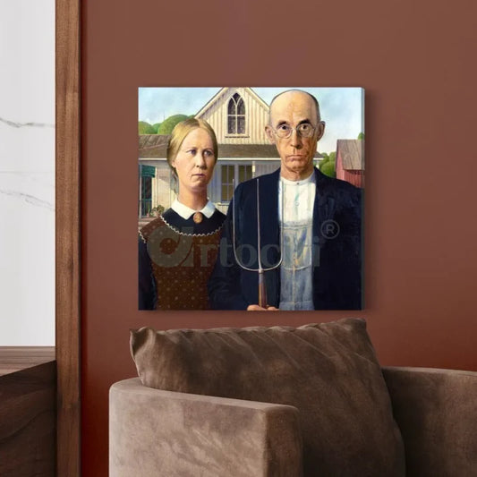 American Gothic by Grant Devolson Wood Canvas Giclee Print World Famous Painting