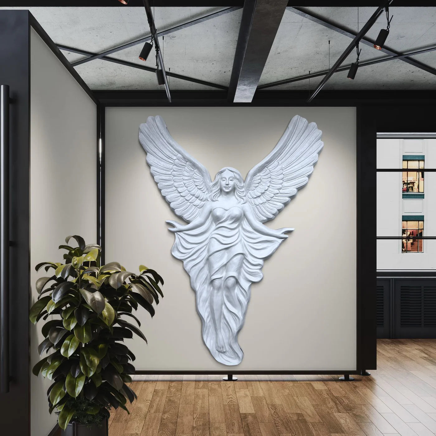 7X5 Feet European Theme Inspired Angel With Wings Decor