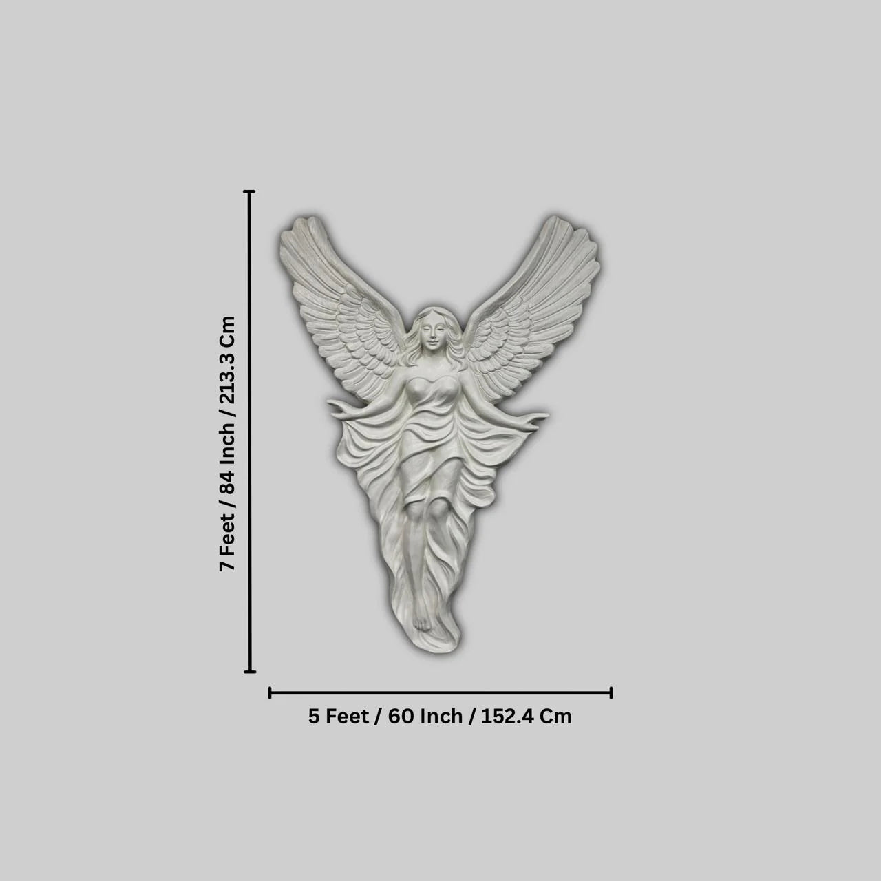 7X5 Feet European Theme Inspired Angel With Wings Decor