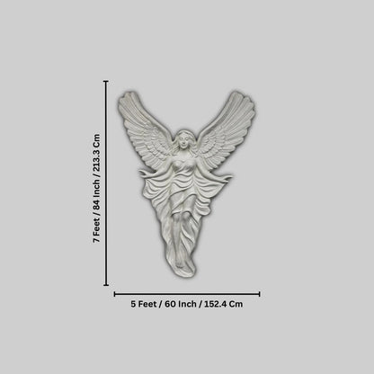 7X5 Feet European Theme Inspired Angel With Wings Decor