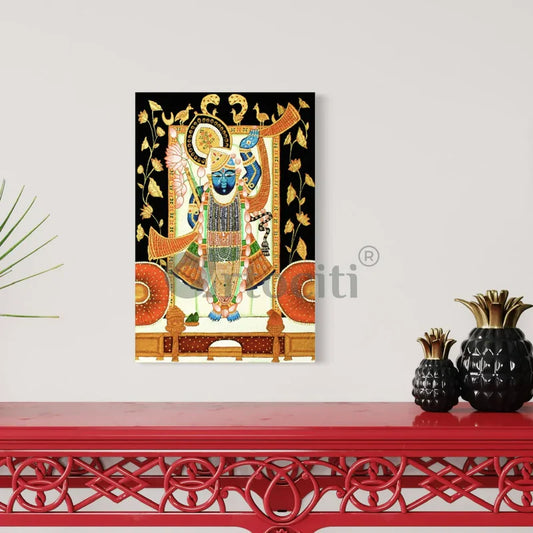 Blue Lord Shreenath Ji Pichwai Canvas Giclee Print