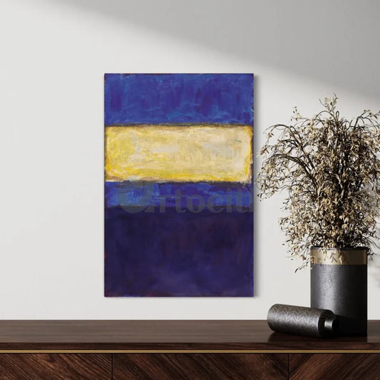 Blue Yellow Abstract Art Canvas Print by Mark Rothko Famous Painting