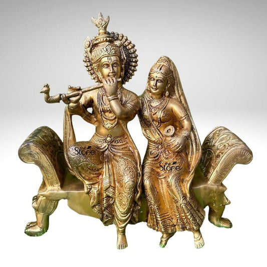 Brass Radha Krishna Murti 1ft