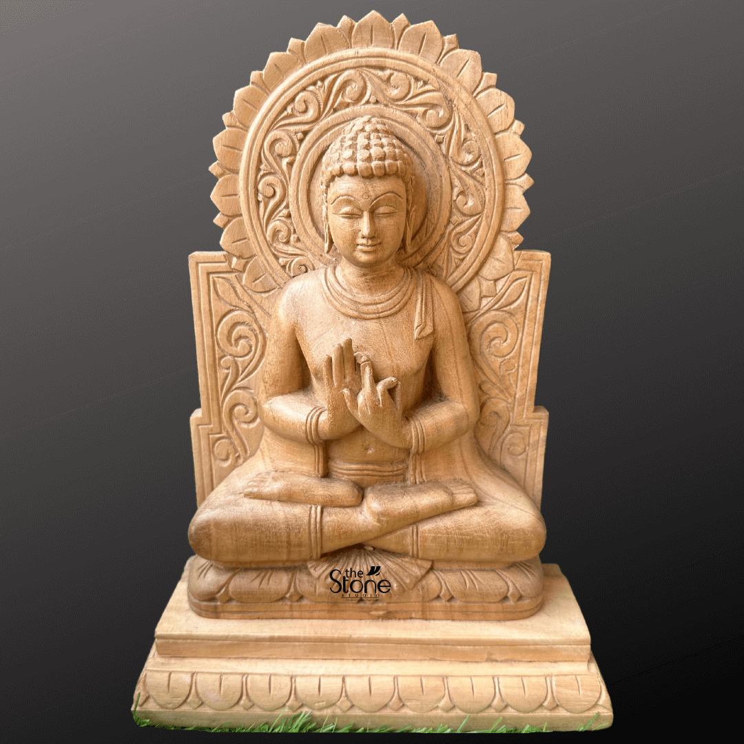 Buddha Wood Statue 12″