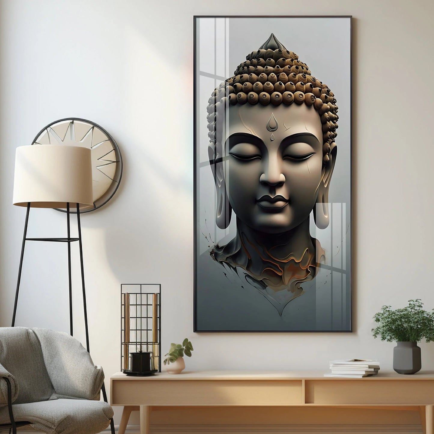 Buddha Zen Harmony Premium Acrylic Vertical Wall Art