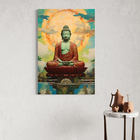Pastel Serenity Buddha Famous Canvas Painting