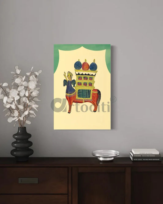 Buraq Muharram Float Kalighat Painting Canvas Giclee Print