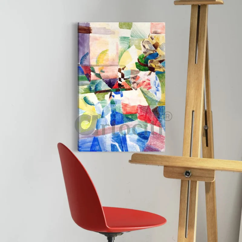 Children And Goats Canvas Giclee Print by August Macke World Famous Painting