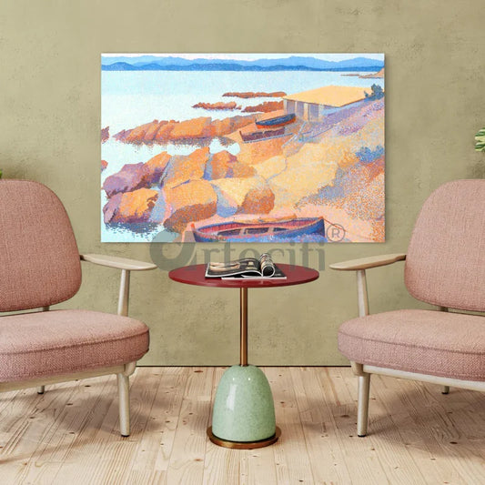 Coast near Antibes By Henri Edmond Cross Canvas Giclee Print