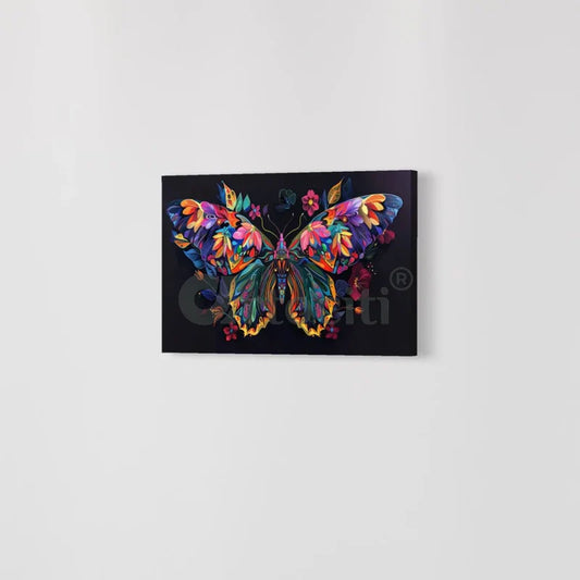 Colorful Butterfly Modern Abstract Canvas Giclee Print