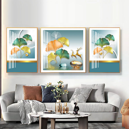 Colouful Naples Luxury Crystal Wall Art (Set of 3)