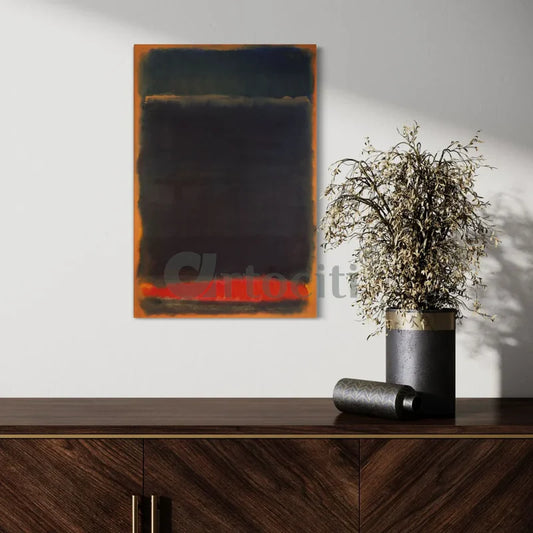 Dark Black and Red Abstract Art by Mark Rothko Canvas Giclee Print