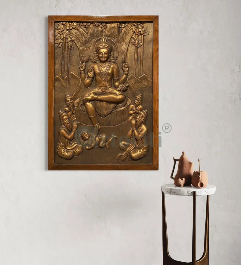Divine Enlightenment Dakshinamurthy 3D Relief Mural