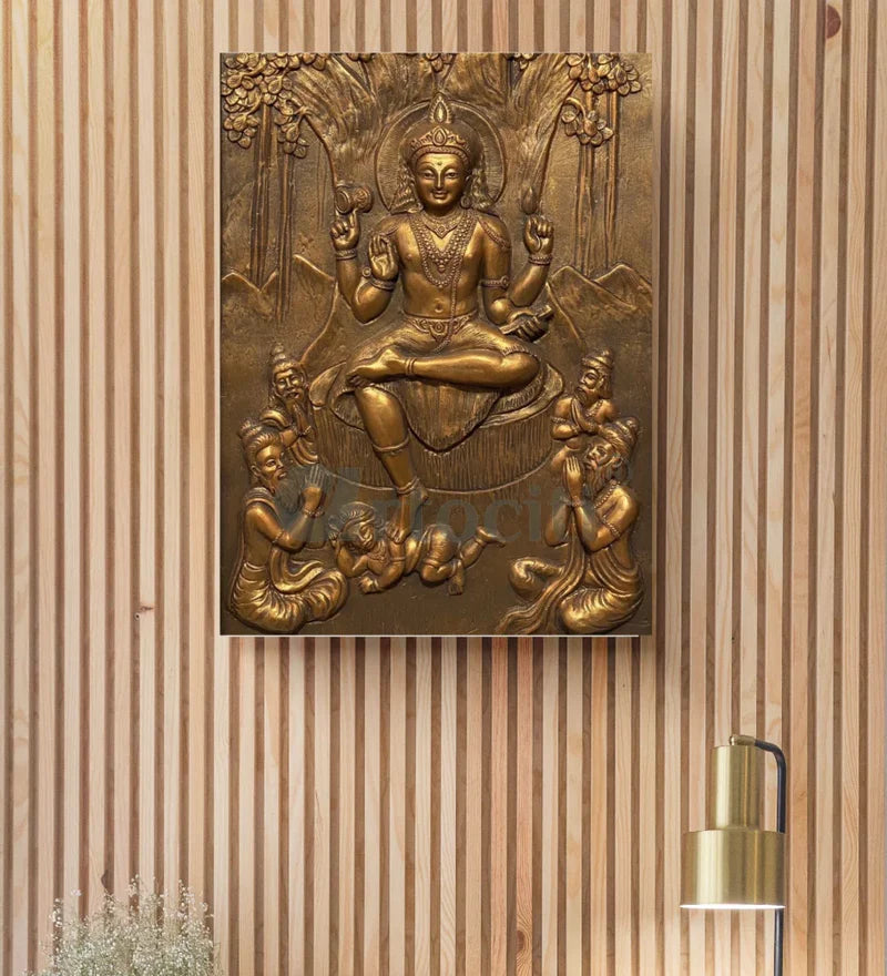 Divine Enlightenment Dakshinamurthy 3D Relief Mural