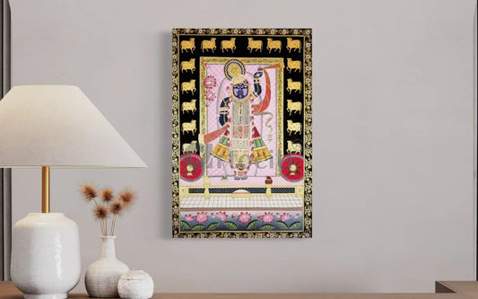 Divine Splendor Lord Shreenath Ji Pichwai Canvas Giclee Print