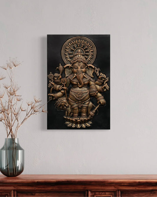 Drishti Ganesha 3D Relief Mural Wall Art