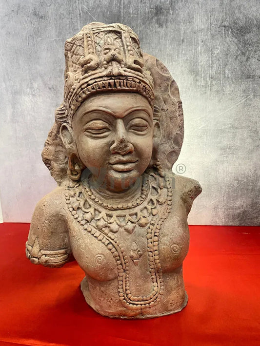14.5X10 Inches Vishnu Bust Heritage Replicas 3d Sculpture Table Decor