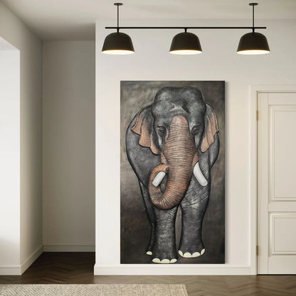 7x4 Feet Elephant 3D Relief Mural Wall Art