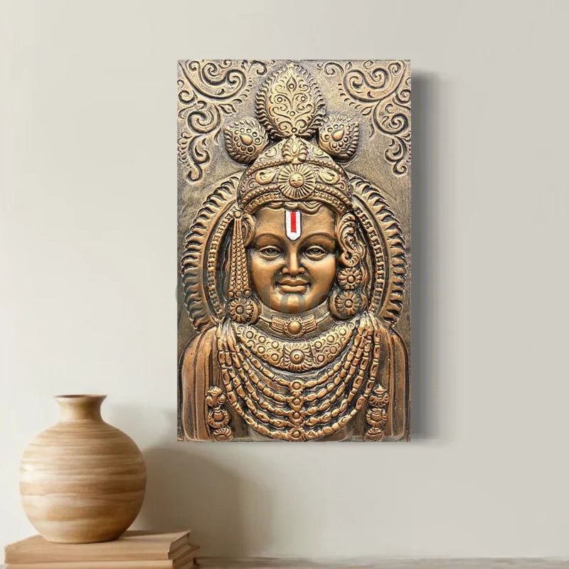 Ram Lalla Ji (Lord Ram) 3D Relief Mural Wall Art Shri Ram Wall Art | Ram Darbar