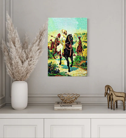 Chattrapati Shivaji Maharaj By Raja Ravi Varma Famous Canvas Painting