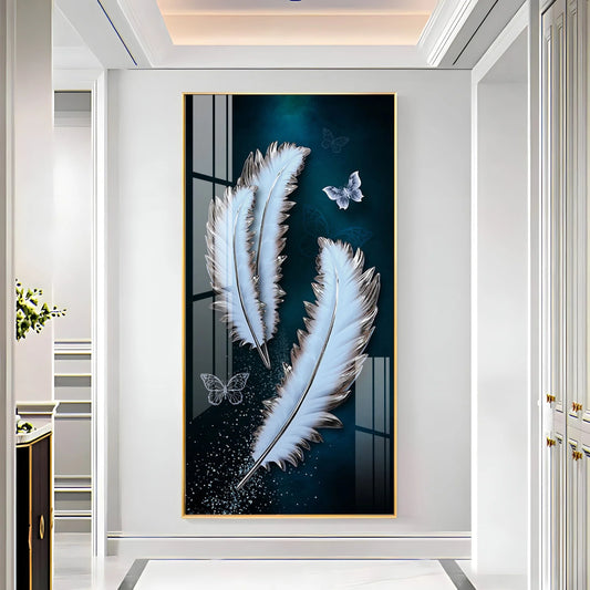Feathers of Heaven Luxury Crystal Wall Art